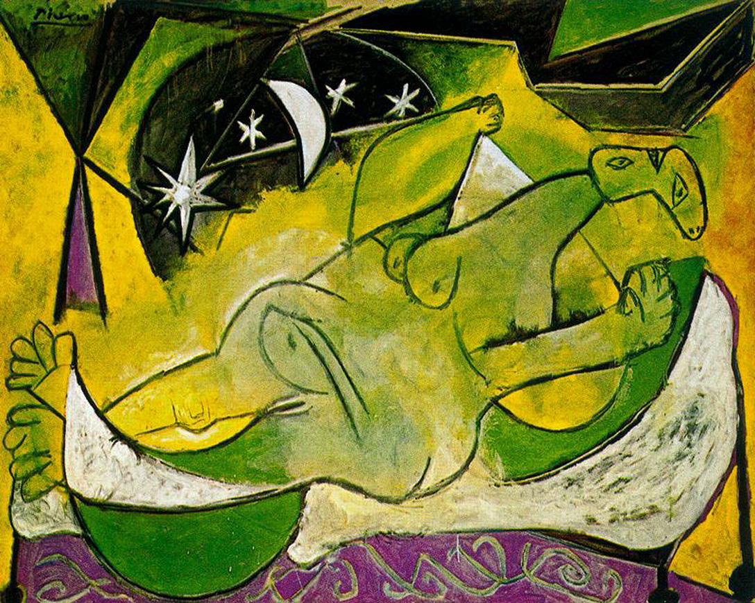 Picasso A reclining female nude 1936